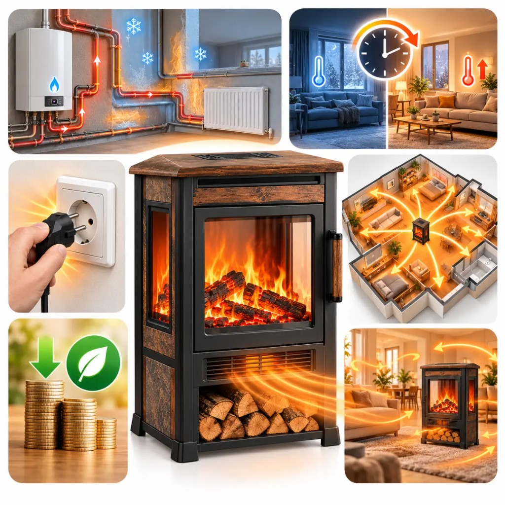 Thermora™ heizt die gesamte Wohnung bis 110 m² — Vergleich mit Gaskessel und Heizkörpern