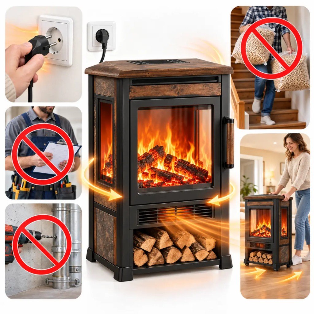 Thermora™ plug and play: ohne Monteur, ohne Bohren, ohne Pellets schleppen
