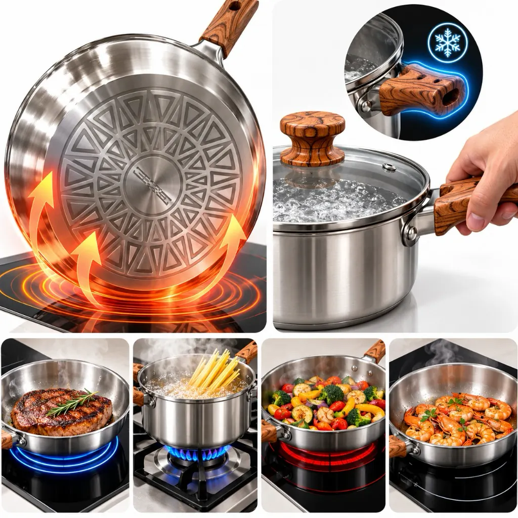 OliviaLux Chef 12 Induktion Gas Ceran kompatibel